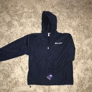 Champion hooded lightweight windbreaker/raincoat